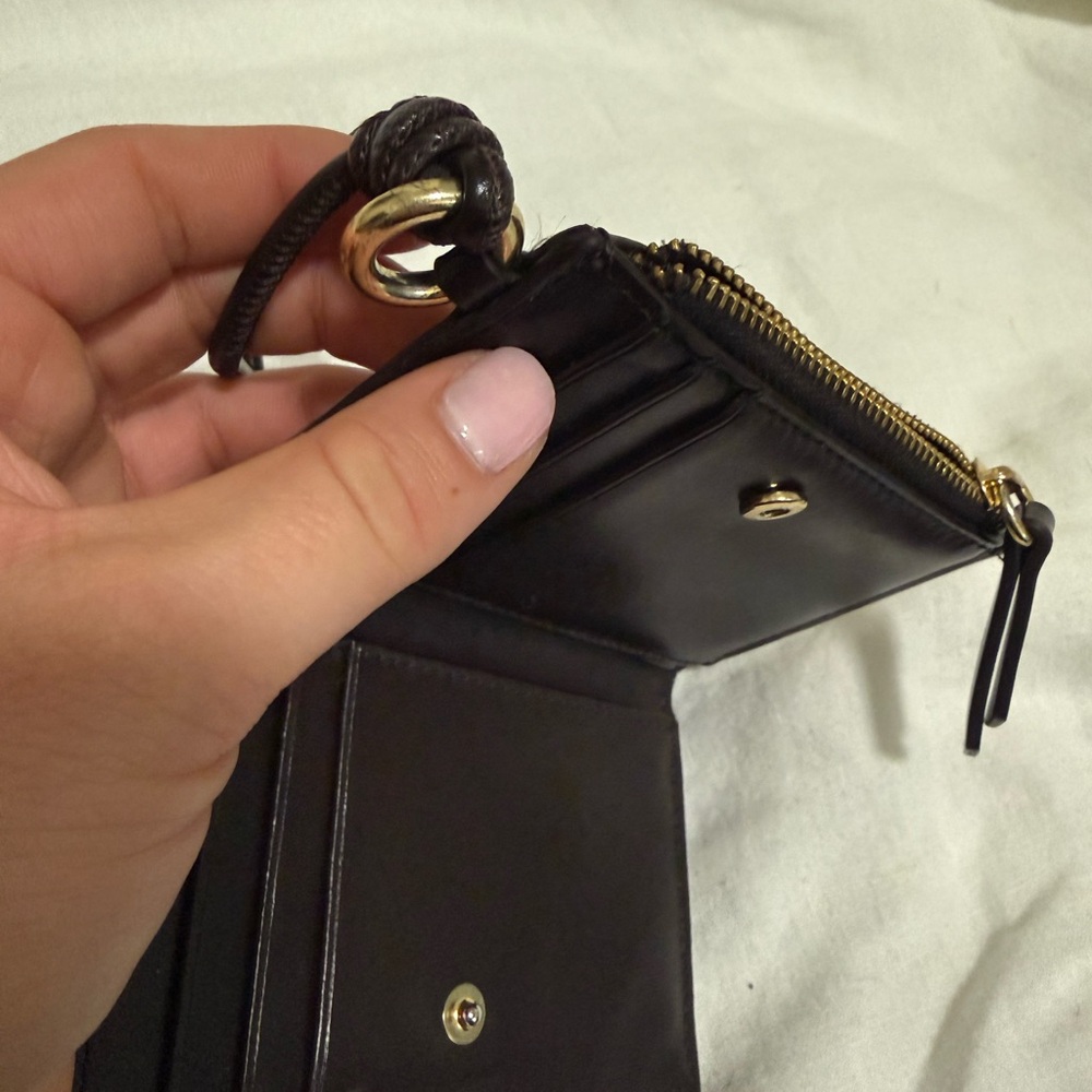 Mango Brown Leather Card & Key Holder with Gold Accents - Picture 5 of 6